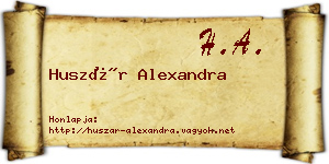 Huszár Alexandra névjegykártya