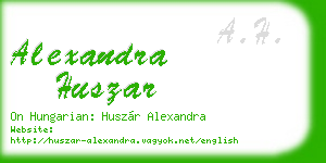 alexandra huszar business card